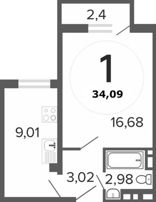 Продам однокомнатную (1-комн.) квартиру, Мечникова ул, 37, Ростов-на-Дону г