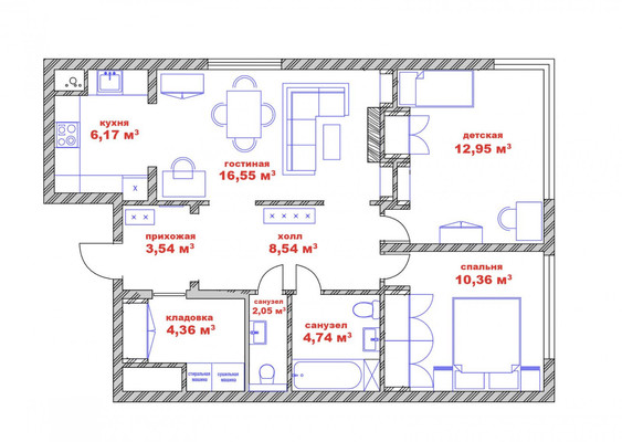 Продам двухкомнатную (2-комн.) квартиру, Можайское ш, 122, Кубинка г