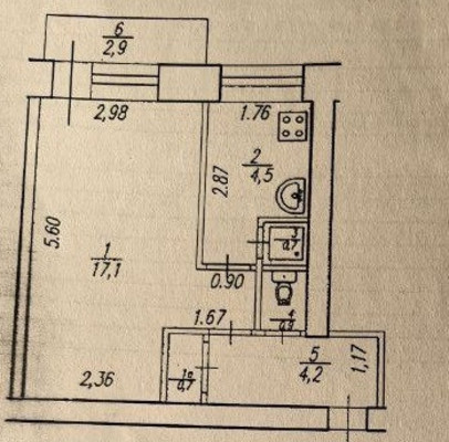 Продам однокомнатную (1-комн.) квартиру, Октября пр-кт, 105, Уфа г