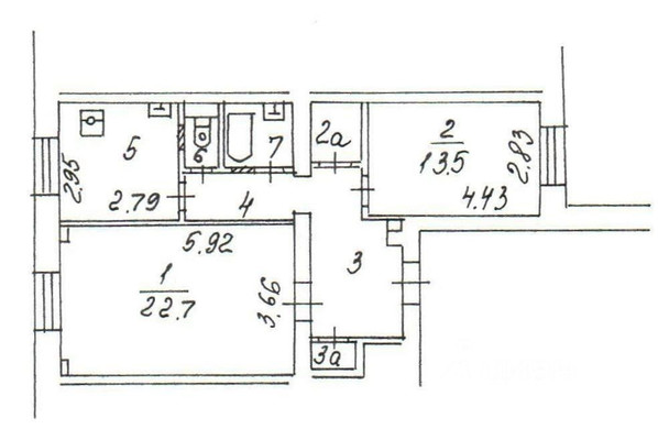Продам двухкомнатную (2-комн.) квартиру, Ленинский пр-кт, 73/8, Москва г