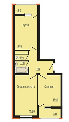 Продам двухкомнатную (2-комн.) квартиру, Заполярная ул, 39к6, Краснодар г
