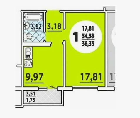 Продам однокомнатную (1-комн.) квартиру, Адмирала Пустошкина ул, 22к4, Анапа г