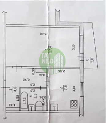 Продам однокомнатную (1-комн.) квартиру, Академика Сахарова ул, 27, Казань г