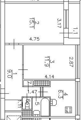 Продам двухкомнатную (2-комн.) квартиру, Генерала Симоняка ул, 15а, Санкт-Петербург г