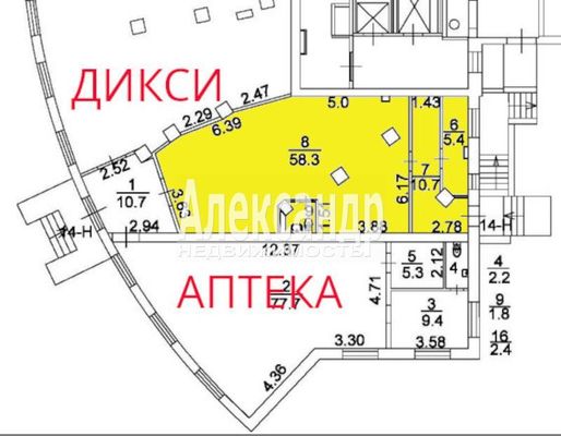 Сдам коммерческое помещение 75 м2, Озерная ул, 8, Новое Девяткино д