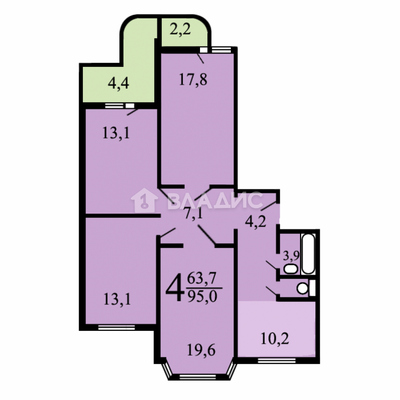 Продам многокомнатную квартиру, Загорьевская ул, 21к1, Москва г