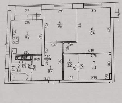 Продам двухкомнатную (2-комн.) квартиру, Авиаторов Балтики пр-кт, 7, Мурино п