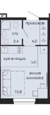 Продам однокомнатную (1-комн.) квартиру, Кузнецкая ул, 43кВ, Пермь г