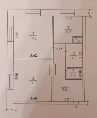 Продам двухкомнатную (2-комн.) квартиру, Комсомольская ул, 67/56, Подольск г