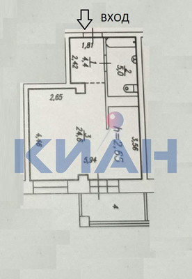 Продам однокомнатную (1-комн.) квартиру, Взлетная ул, 7Ж, Красноярск г