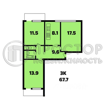 Продам трехкомнатную (3-комн.) квартиру, Бутлерова ул, 30, Москва г