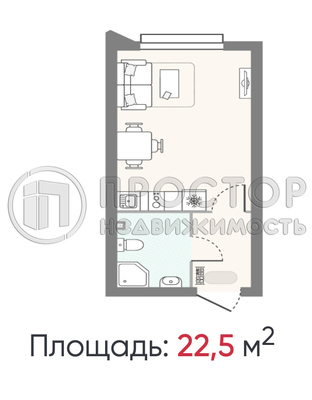 Продам однокомнатную (1-комн.) квартиру, Родченко ул, 2, Москва г