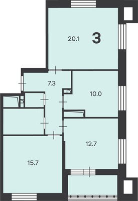 Продам трехкомнатную (3-комн.) квартиру, 1-й Пехотный пер, 2, Москва г