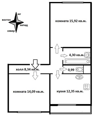 Продам двухкомнатную (2-комн.) квартиру, Садовая ул, 81, Песочный п