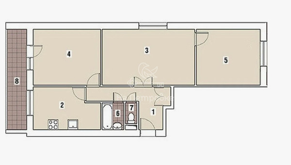 Продам трехкомнатную (3-комн.) квартиру, Херсонская ул, 18, Москва г