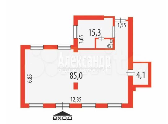 Сдам торговое помещение 108 м2, Богатырский пр-кт, 10, Санкт-Петербург г