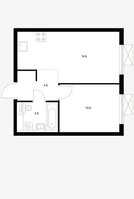 Продам однокомнатную (1-комн.) квартиру, Белая Дача мкр, 10к10, Котельники г