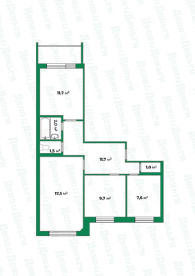 Продам трехкомнатную (3-комн.) квартиру, Космонавта Владислава Волкова ул, 2, Киров г