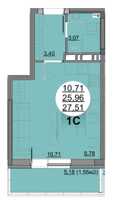 Продам однокомнатную (1-комн.) квартиру, Краснополянская ул, 34, Пермь г