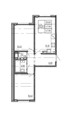 Продам двухкомнатную (2-комн.) квартиру, Пахомовская ул, 14к2, Санкт-Петербург г