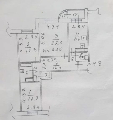 Продам трехкомнатную (3-комн.) квартиру, Октябрьский пр-кт, 18к1, Люберцы г