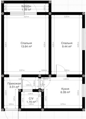 Продам двухкомнатную (2-комн.) квартиру, Мусова ул, 29, Нальчик г