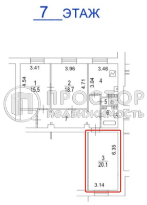 Продам комнату в 3-комн. квартире, Дмитрия Ульянова ул, 24с1, Москва г
