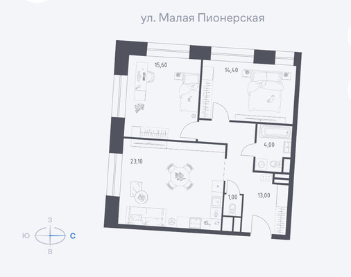Продам трехкомнатную (3-комн.) квартиру, Стремянный пер, 2, Москва г