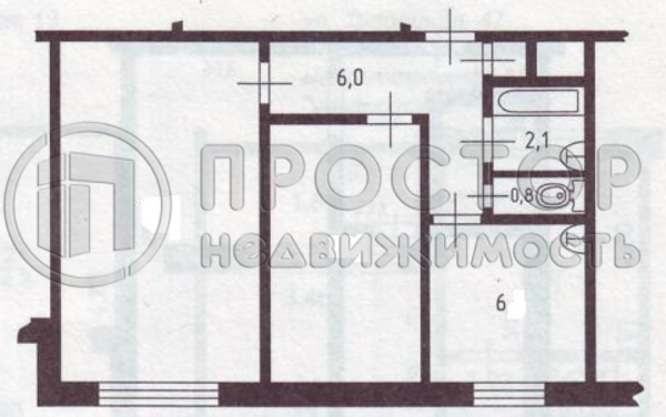 Продам двухкомнатную (2-комн.) квартиру, Шоссейная ул, 3, Москва г