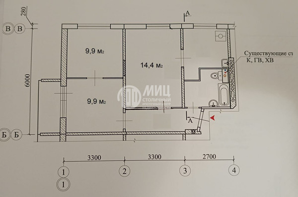 Продам трехкомнатную (3-комн.) квартиру, Фомичёвой ул, 14к3, Москва г