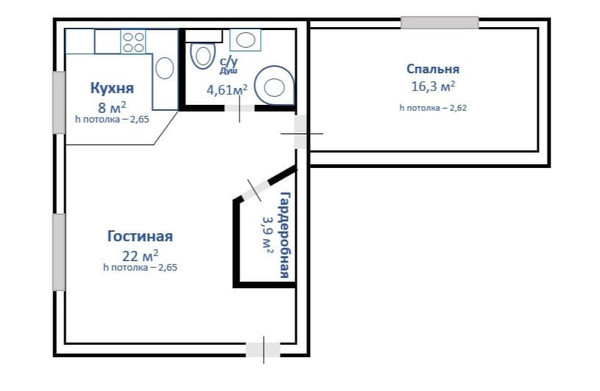 Продам двухкомнатную (2-комн.) квартиру, Гаевского ул, 16Б, Видное г