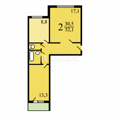 Продам комнату в 2-комн. квартире, Новочеркасский б-р, 36, Москва г