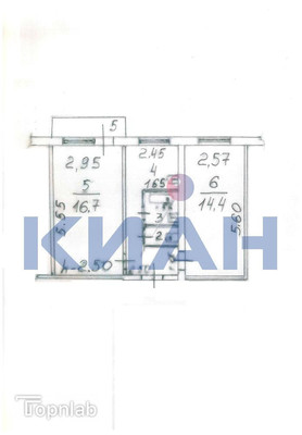 Продам двухкомнатную (2-комн.) квартиру, Свердловская ул, 13Б, Красноярск г