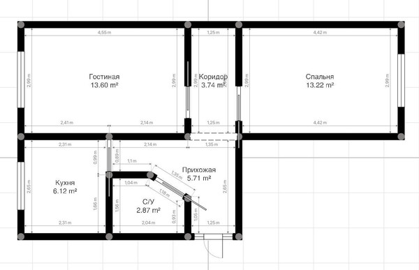 Продам двухкомнатную (2-комн.) квартиру, Ингушская ул, 1кА, Нальчик г