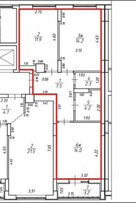 Продам двухкомнатную (2-комн.) квартиру, Батальная ул, 65А, Калининград г