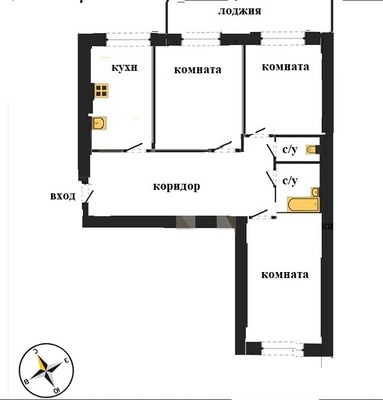 Продам трехкомнатную (3-комн.) квартиру, Мира ул, 70, Пенза г