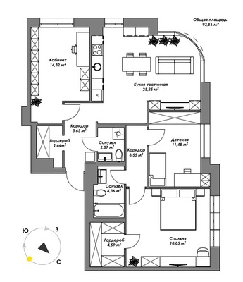 Продам трехкомнатную (3-комн.) квартиру, Дубининская ул, 59Б, Москва г