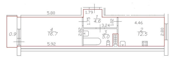 Продам однокомнатную (1-комн.) квартиру, Новгородский пр-кт, 10А, Шушары п