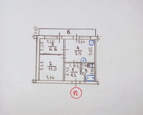 Продам двухкомнатную (2-комн.) квартиру, Стадионная ул, 19, Мирное с