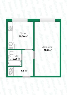 Продам однокомнатную (1-комн.) квартиру, Заводская ул, 4, Киров г