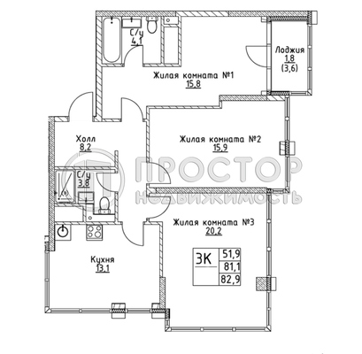 Продам трехкомнатную (3-комн.) квартиру, Миклухо-Маклая ул, вл23, Москва г