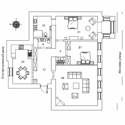 Продам трехкомнатную (3-комн.) квартиру, Моховая ул, 21-23, Санкт-Петербург г
