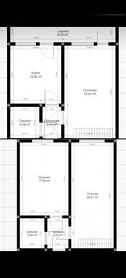 Продам трехкомнатную (3-комн.) квартиру, А.А.Кадырова ул, 80к3, Нальчик г
