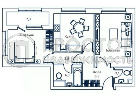 Продам двухкомнатную (2-комн.) квартиру, Мосфильмовская ул, 98к1, Москва г