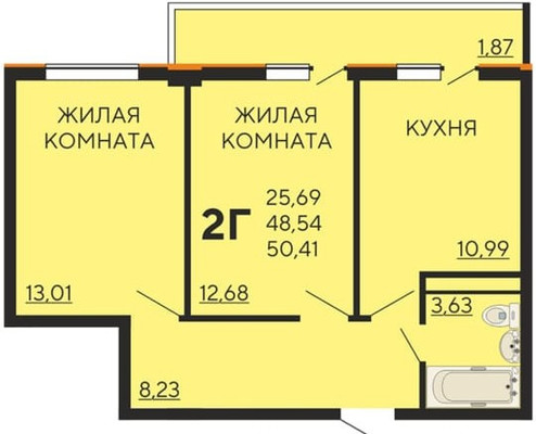 Продам двухкомнатную (2-комн.) квартиру, им. краеведа Соловьёва В.А. ул, 6, Краснодар г
