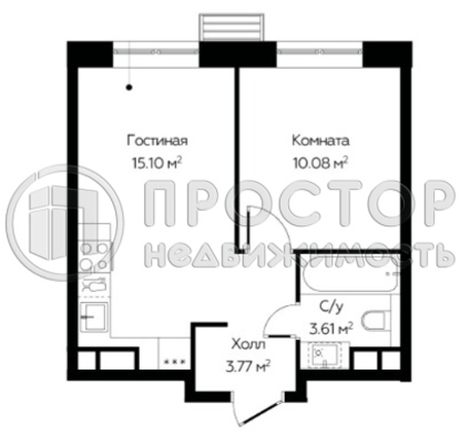 Продам однокомнатную (1-комн.) квартиру, Октябрьская ул, 98, Москва г