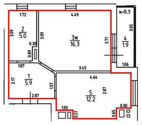 Продам однокомнатную (1-комн.) квартиру, Генерала Буткова ул, 20к1, Калининград г