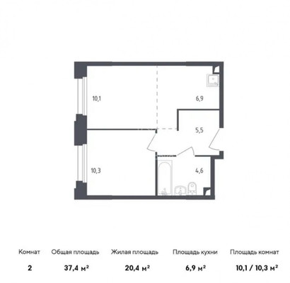 Продам двухкомнатную (2-комн.) квартиру, Торговая ул, 6к36, Заречье рп