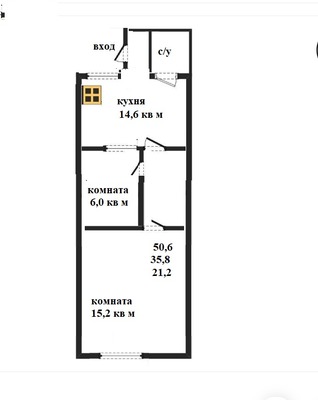 Продам двухкомнатную (2-комн.) квартиру, Можайского ул, 28, Пенза г