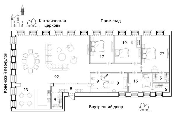 Продам многокомнатную квартиру, Ковенский пер, 5, Санкт-Петербург г